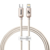 KABEL USB-C DO IP BASEUS CRYSTAL SHINE,  20W, 1.2M (RÓŻOWY)