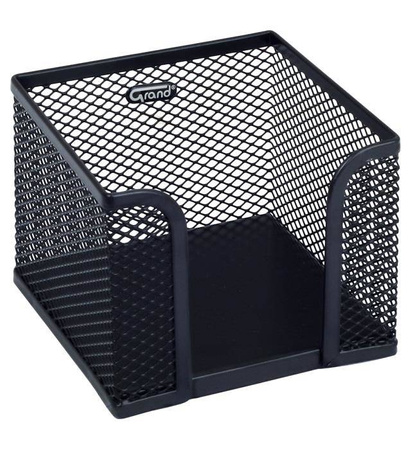 POJEMNIK NA KOSTKĘ BIUROWĄ 78X105X105MM GRAND GR-043 120-1129 CZARNY METALOWY