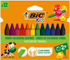 KREDKI ŚWIECOWE BIC KIDS PLASTIDECOR TRIANGLE 8297733 MIX*12