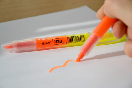 ZAKREŚLACZ D.RECT DUO 1133 ŻÓŁTY/POMARAŃCZOWY