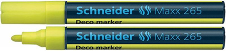MARKER KREDOWY SCHNEIDER MAXX 265 DECO ŻÓŁTY OKRĄGŁA 2-3MM ZAWIESZKA 1SZT