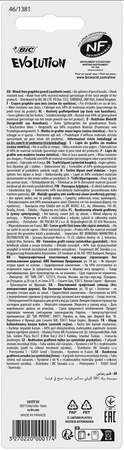 OŁÓWEK OSTRZONY BEZDRZEWNY BIC EVOLUTION ORIGINAL 650 HB 8902742 HB BLISTER 10SZT
