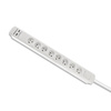 QOLTEC LISTWA ANTYPRZEPIĘCIOWA | 8 GNIAZD | 2XUSB | 1.8M | BIAŁA