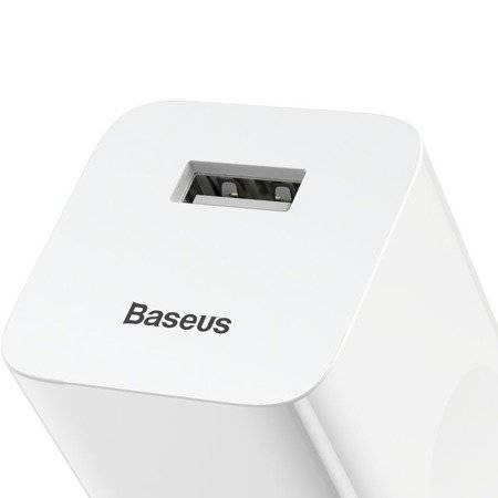 ŁADOWARKA SIECIOWA BASEUS CHARGING QUICK CHARGER, USB, QC 3.0, 24W (BIAŁA)