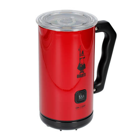 BIALETTI MILK FROTHER MKF02 ROSSO - ELEKTRYCZNY SPIENIACZ DO MLEKA CZERWONY