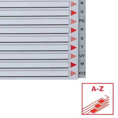 PRZEKŁADKI A-Z A4 ESSELTE 100112 SZARY PP