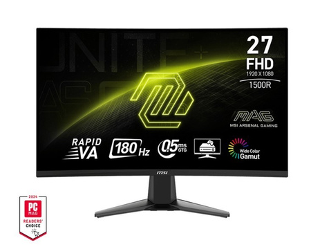 MSI Monitor  MAG 27C6F 27 cali/LED/FHD/Curv/180Hz/Black