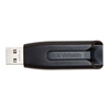 VERBATIM USB FLASH DISK, USB 3.0, 128GB, V3, STORE N GO, CZARNY, 49189, USB A, Z WYSUWANYM ZŁĄCZEM