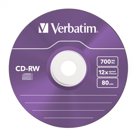 PŁYTA CD-RW 700MB 12X VERBATIM DATALIFE PLUS 43167 SLIM 5 SZT.