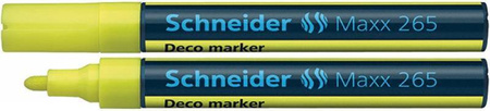 MARKER KREDOWY SCHNEIDER MAXX 265 DECO ŻÓŁTY OKRĄGŁA 2-3MM ZAWIESZKA 1SZT