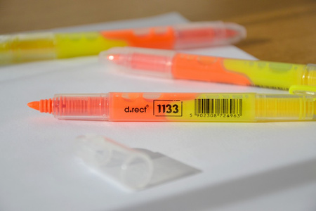 ZAKREŚLACZ D.RECT DUO 1133 ŻÓŁTY/POMARAŃCZOWY