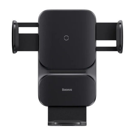 AUTOMATYCZNY UCHWYT SAMOCHODOWY BASEUS WISDOM NA KRATKĘ Z ŁADOWARKĄ INDUKCYJNĄ QI (CZARNY)