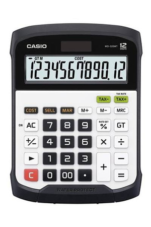 KALKULATOR BIUROWY 195X145X36MM CASIO WD-320MT BOX BIAŁY SOLARNE+BATERIA CR2032