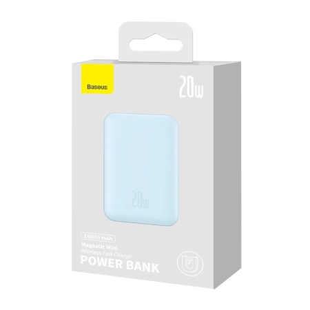 POWERBANK MAGNETYCZNY BASEUS MAGNETIC MINI 10000MAH, USB-C 20W MAGSAFE (NIEBIESKI)