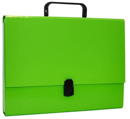 TECZKA Z RĄCZKĄ A4 OFFICE PRODUCTS JASNOZIELONA TEKTURA POWLEKANA PP 50MM