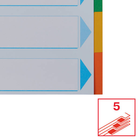 PRZEKŁADKI A4 ESSELTE 100191 MIX KARTON 160G 5SZT