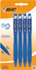 DŁUGOPIS AUTOMATYCZNY BIC BU3 GRIP 922577 NIEBIESKI 1.0MM BLISTER 4SZT