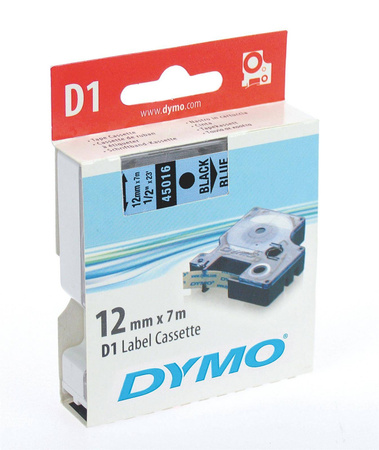 TASIEMKA ORYGINALNA KOLOR NADRUKU: CZARNY/KOLOR TŁA: NIEBIESKIE DYMO S0720560/45016 12MM X 7 M