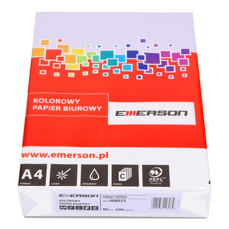 PAPIER KSERO KOLOR A4 EMERSON FUKSJA 80G 500 ARK