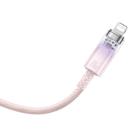 KABEL SZYBKO ŁADUJĄCY BASEUS USB-C DO LIGHTNING EXPLORER SERIES 20W (RÓŻOWY)