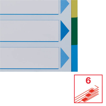 PRZEKŁADKI A4 ESSELTE 15260 MIX PP 6SZT