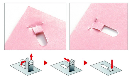ZSZYWACZ PLUS STAPLE-FREE SL106-AB NIEBIESKI 5 KART