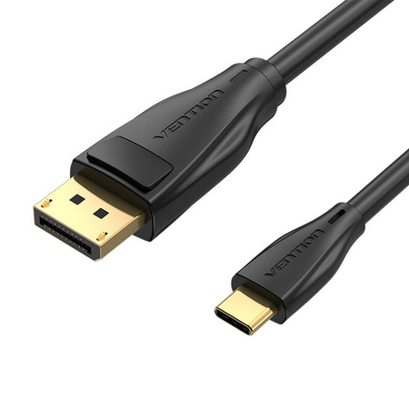 KABEL USB-C DO DISPLAYPORT 1.4 VENTION CGYBH, 2M, 8K 60HZ/4K 120HZ (CZARNY)
