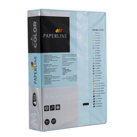 PAPIER KSERO KOLOR A4 PAPERLINE BŁĘKITNY 80G 500 ARK
