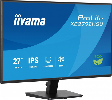 IIYAMA MONITOR 27 CALI X2792HSU-B1 IPS,FHD,HDMI,DP,120HZ,350CD,4MS,         CIENKIE RAMKI, 1500:1, ERP B, USB HUBX2