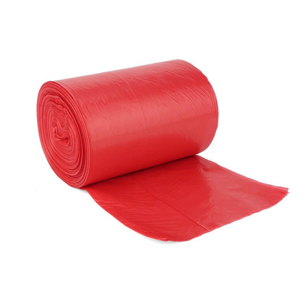 WORKI NA ŚMIECI LDPE CZERWONE 35L 50SZT