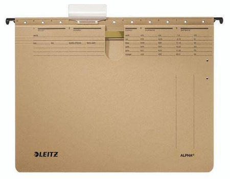 Teczka z perforacją zawieszkowa A4 LEITZ ALPHA 19150000 siarczanowa karton 230g