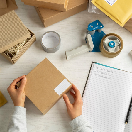 TAŚMA PAKOWA AKRYLOWA 48MMX50M D.RECT BRĄZOWA