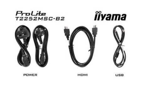 IIYAMA MONITOR 22 CALE T2252MSC-B2 10 PKT. POJ,IPS,HDMI,DP,2X1W,7H