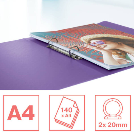 SEGREGATOR A4 ESSELTE COLOUR'BREEZE 628436 LAWENDOWY 2-RINGOWY 