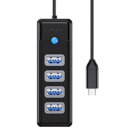 ADAPTER HUB ORICO PW4U USB-C DO 4X USB 3.0 (CZARNY)