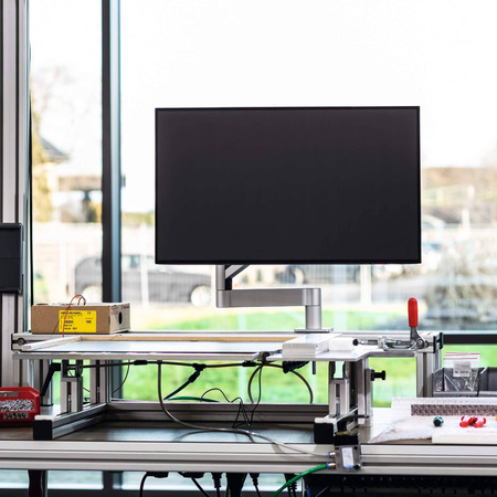 RAMIĘ NA 1 MONITOR STANOWISKO STACJONARNE DURABLE PRO 508423 SREBRNE