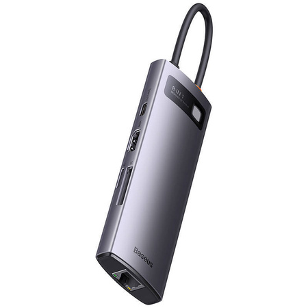 HUB 8W1 BASEUS STARJOY METAL GLAM SERIES, USB-C DO HDMI + 3 X USB 3.0 + USB-C PD + RJ45 + SD/TF