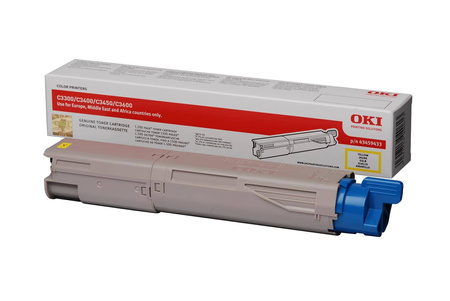 TONER ORYGINALNY OKI C3450-TY 43459433 YELLOW 1500 STRON