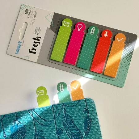 ZAKŁADKI INDEKSUJĄCE FOLIOWE 12X45MM SMART PET FRESH INFO 5X25SZT