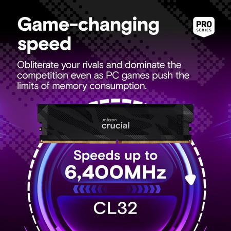 CRUCIAL PAMIĘĆ DDR5 PRO OC 32/6400(2*16GB) CL32