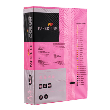 PAPIER KSERO KOLOR A4 PAPERLINE RÓŻOWY FLUORESCENCYJNY 75G 500 ARK