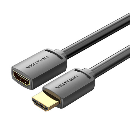KABEL PRZEDŁUŻAJĄCY HDMI 2.0 MĘSKI DO HDMI 2.0 ŻEŃSKI VENTION AHCBD 0,5M, 4K 60HZ, (CZARNY)