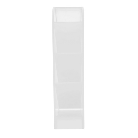 PRZYBORNIK NA BIURKO 202X50X90MM D.RECT PIONOWY PRZEZROCZYSTY BIAŁY
