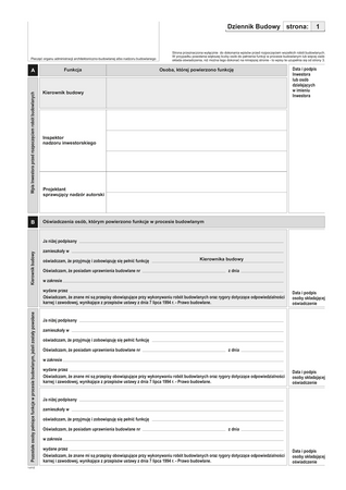 DZIENNIK BUDOWY A4 MICHALCZYK I PROKOP 40 STRON