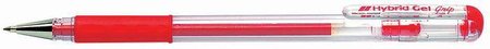 DŁUGOPIS ŻELOWY PENTEL HYBRID GEL GRIP K116-BE CZERWONY 0.6