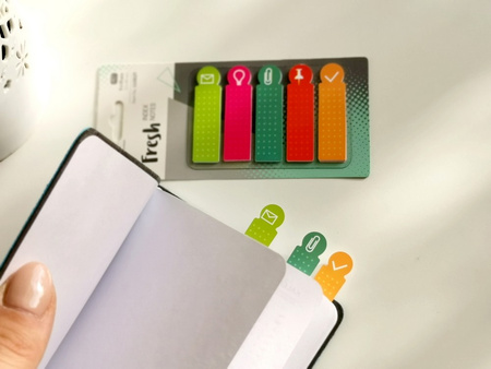 ZAKŁADKI INDEKSUJĄCE FOLIOWE 12X45MM SMART PET FRESH INFO 5X25SZT