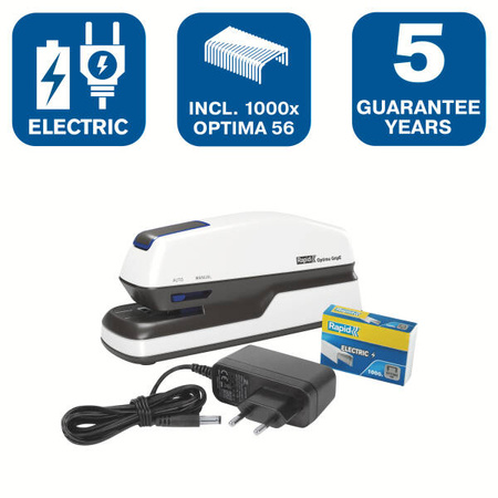 ZSZYWACZ ELEKTRYCZNY RAPID OPTIMA GRIPE BIAŁY 20 KARTEK
