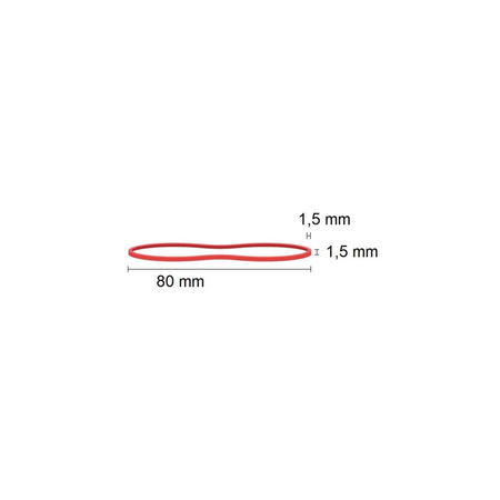 GUMKI RECEPTURKI 80X1,5X1,5 ŚR.50 1KG CZERWONE