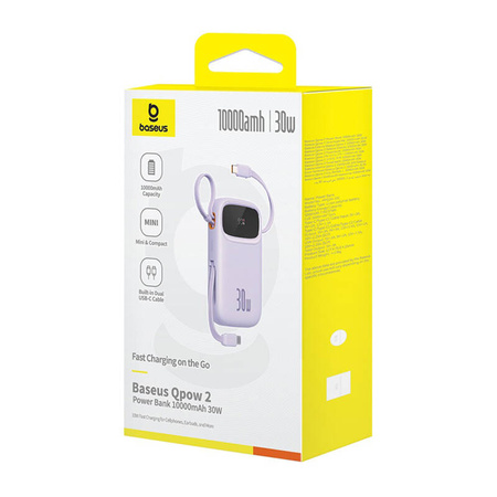 Powerbank BASEUS QPow 2 10000mAh 30W (fioletowy)