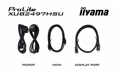 IIYAMA MONITOR 24 CALE XUB2497HSU-B2 IPS, HDMI, DP, 2X2W, 2XUSB, PIVOT, HAS(150MM)